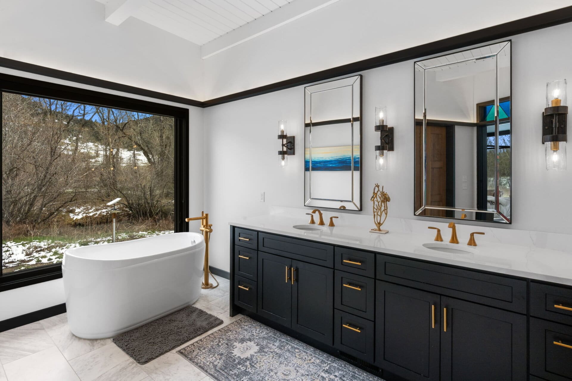 Primary bathroom — Six Meadows Ranch